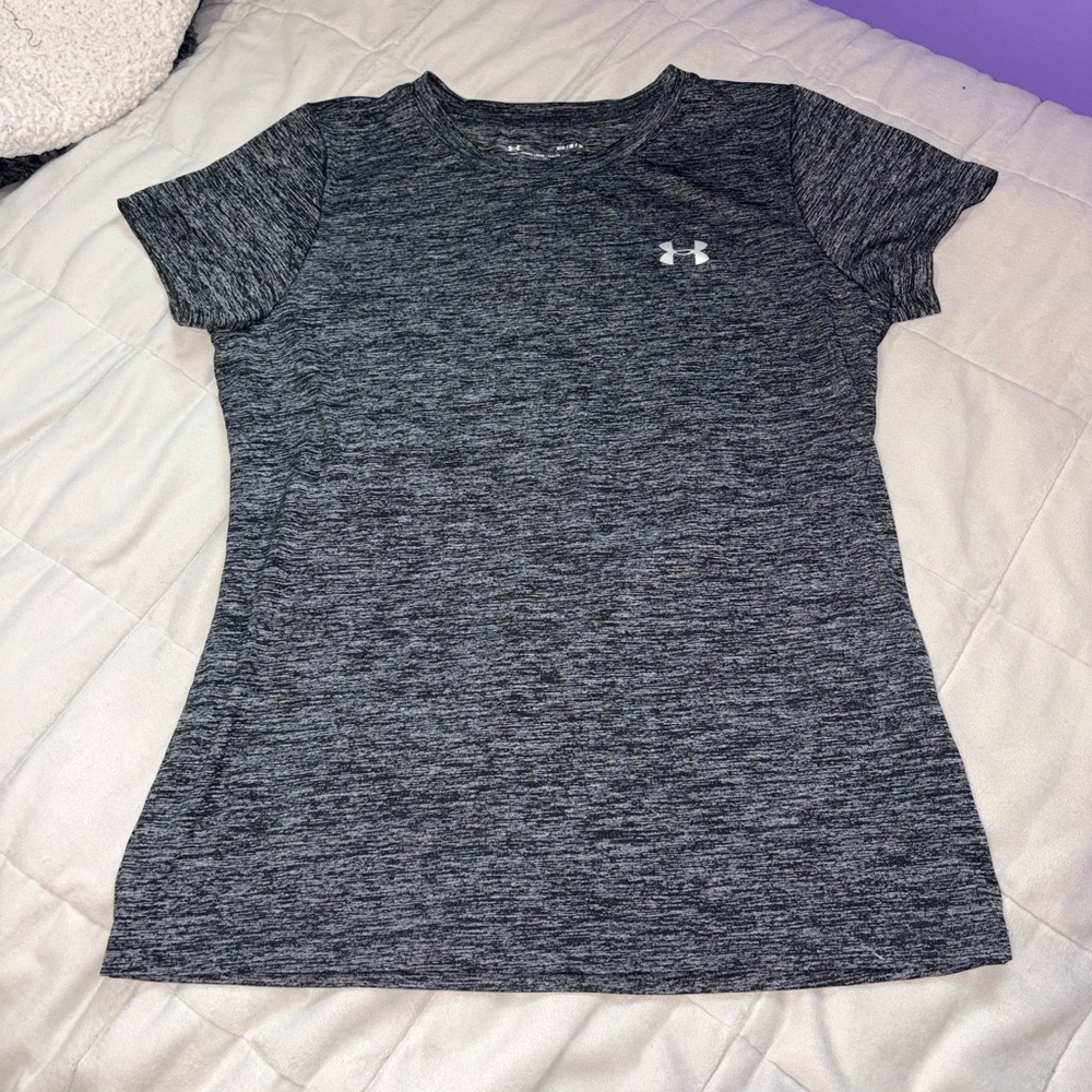 Under Armour Women's Charcoal Heather Loose Heatgear Performance T Shirt